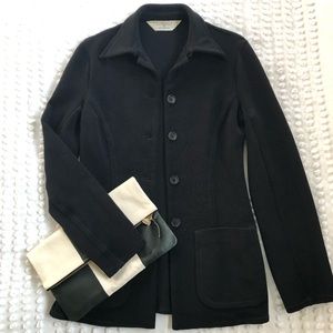 Max Studio LeonMax Black Hip Length Shirt Jacket Size XS - Vintage Retro Style